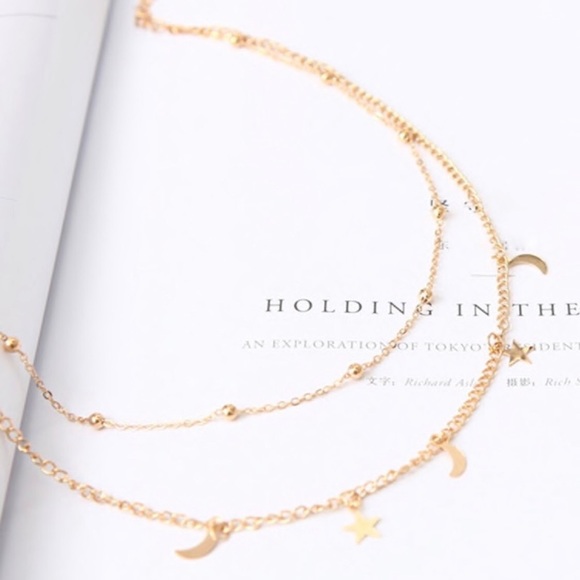 Gold Layered Star & Moon Necklace 🌟 - Picture 3 of 3